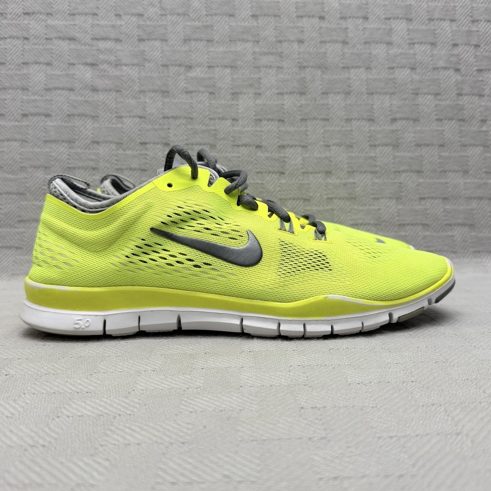 Nike Free 5.0 TR Fit 4 Print Women's Size 8 Neon Volt Yellow Training 629496-700